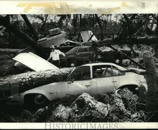 1979 Press Photo Hurricane Frederic Spring Hill Parking Lot Destruction Alabama
