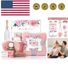 Pink Gift Baskets for Women - Valentines Day Gift Basket for Girlfriend, Teen...