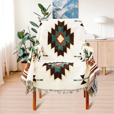 Jiabolang Boho Throw Blankets Southwest Native American Inspired Reversible