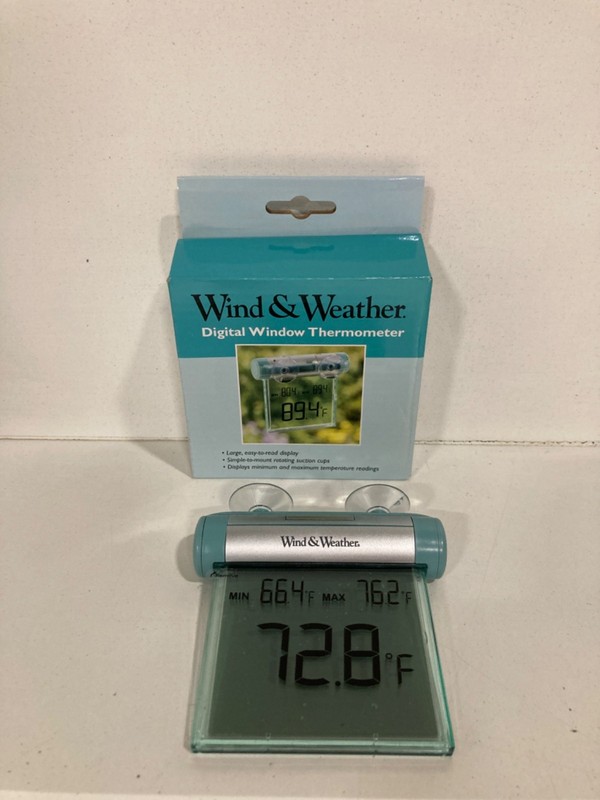 wind & weather digital window thermometer
