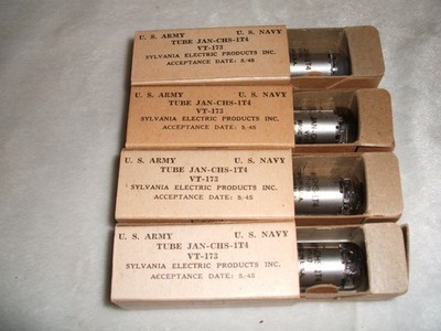(4) NOS Sylvania JAN-CHS- 1T4 Vintage Radio VACUUM TUBES Hickok 539C tested