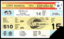 Biglietto 1982 Brasile vs Unione Sovietica Mondiali 1982 #3 40343