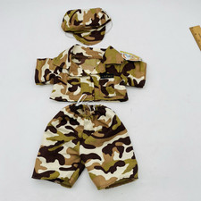 Teddy Mountain Army Desert Camo 3pc Outfit for up to 16" Plush Military