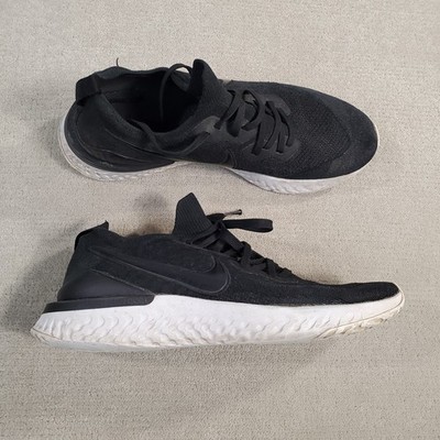 Nike Epic React Flyknit 2 Shoes Mens 12.5 Black White Sneakers BQ8928 002 *