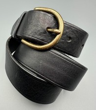 Madewell Belt Women’s XS Black Brass Buckle 26-32” Genuine Italian Leather