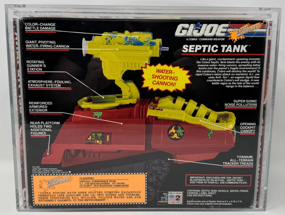 Tanque séptico GI Joe Eco Warriors AFA 75 1991 Hasbro Foto 2 de 4
