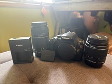 Canon EOS Rebel T3 DSLR Black Digital Camera With accessories