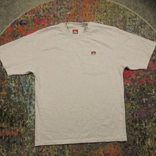 Ben Davis Short Sleeve Pocket Tee Men s Medium T-Shirt Grey Crew Workwear Casual