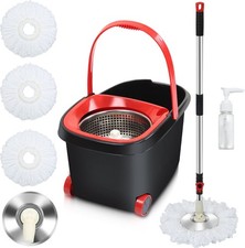 Wischmop Bodenwischer Set mit Eimer 2 in 1 Filtersystem Wischen Putzeimer Mopp