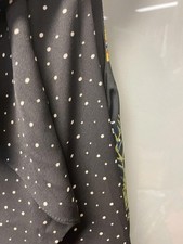 NWT Walter Baker Black Floral and Polka Dot Ruffle Midi Dress - Size 6