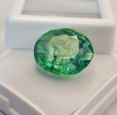 Colombia Green Emerald Oval Cut 9-11 Ct Natural Certified Loose Gemstone RK599