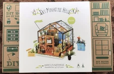 Miniature House Kit DIY Greenhouse Puzzle Rolife Cathy’s Flower House Wooden NEW