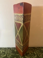 Antique painted Wood Rainmaker Noise Maker Native Folk Art Hand made Beads