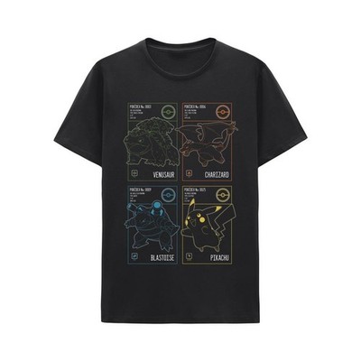 Pokemon Kanto Starters Unisex Short Sleeve Graphic shift XL
