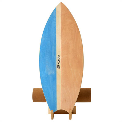 Surf Balance Board Trainer with Roller Wooden Exercise Balancing Stability Train