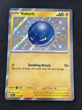 Pokémon TCG Voltorb 133/091 Paldean Fates Shiny Rare Card in NM Condition