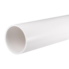 PVC Rigid Round Pipe 81.4mm ID 90mm OD 0.33m White High Impact