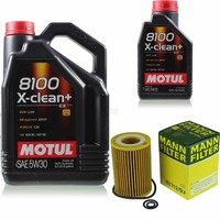 Inspektionspaket 6L Motul 8100 X-Clean+ 5W-30 FüR Honda CR-V III 2.2I-Dtec 4WD