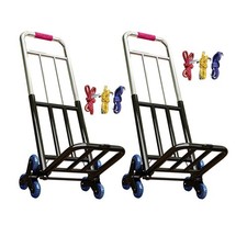 Diable pliant, poignée télescopique, chariot pliable robuste avec corde,