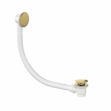 Bathroom Pop up Bath Tub Waste & Overflow Plug Brushed Brass Standard Modern