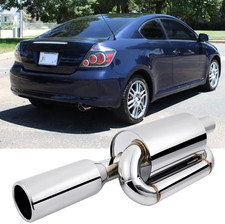 Exhaust Muffler Tips Sport Twin Loop 2.5 Inlet 4.0 Outlet For 2005-10 Scion Tc