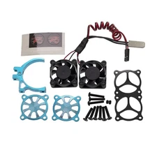 5V-10V 36mm Motor Heatsink Dual Cooling Fan For Axial SCX10 Traxxas TRX4 RC Car-