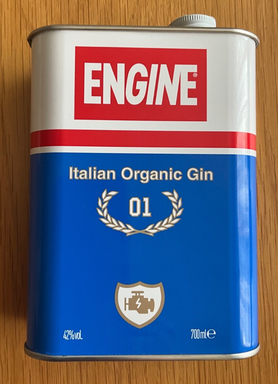 Lata de ginebra orgánica italiana Engine botella vacía tamaño 700 ml - estilo lata de aceite