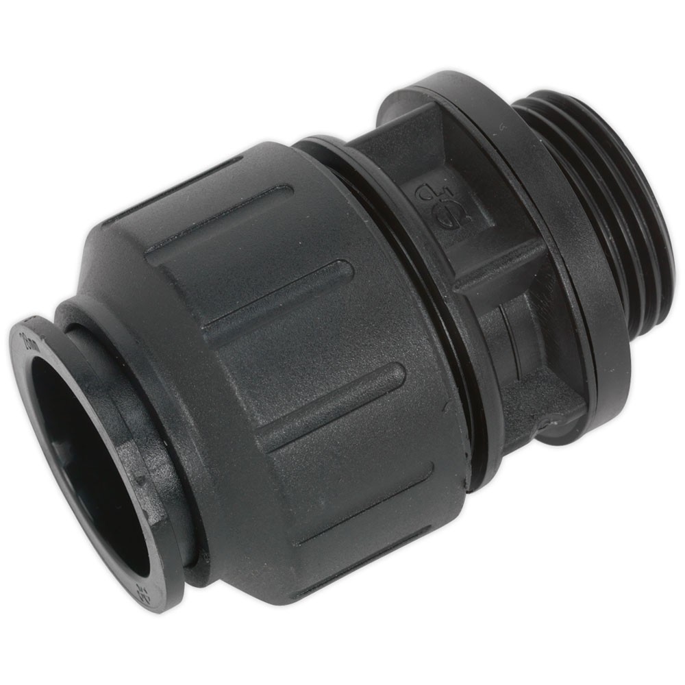 Sealey Men's Black Cas28sa 28Mm Straight Adaptor 1"Bsp - Pack Of 2 - Image 2