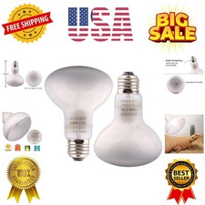 Reptile Basking Light Bulb - 100W Reptile Heat Lamp 2 Pack UVA Daylight Amphi...