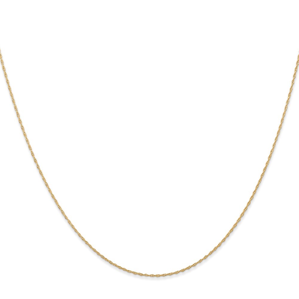 14K Yellow Gold Carded .5mm Cable Rope with Spring Ring Clasp Chain Necklace 20"