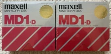 New 2 Box Lot of Maxell Mini-Floppy Disk MD1-D 10-Pack Single Sided SEALED NOS