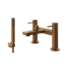 Blake Bath Shower Mixer Tap | Copper | Handset & Holder | Modern Bathroom