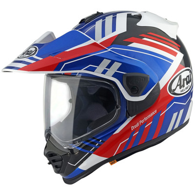 Arai Tour-X 5 Trail blau inkl. gratis dunklem Visier & Sena Gegensprechanlage L