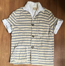 Fifties/Sixties terry lined cabana shirt M 3-pocket