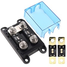 2-Way AMG Mega Fuse Holder Kit, 2 Pcs 100A, 2 Pcs 175A ANM Fuse, Auto, Marine