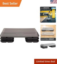 Durable Exercise Step Platform with Stackable Risers - Total Body Fitness