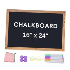 16" x 24" Magnetic Chalkboard - Large Hanging Framed No Text 16 x 24 Inches