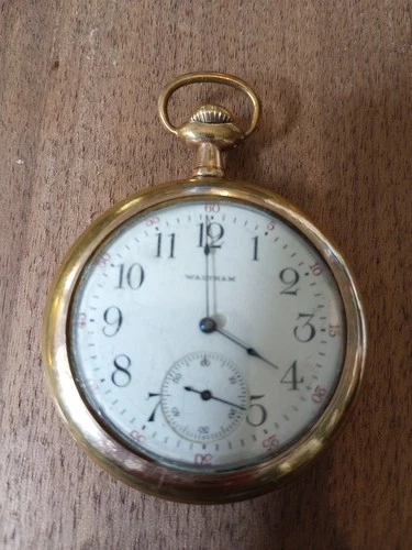 1908 Waltham 7 Jewel Open Face Pocket Watch SN 16892393 Vintage Antique