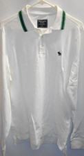 abercrombie fitch long sleeves men polo shirt size M Medium excellent