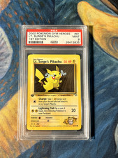 Pokemon TCG - LT. Surge's Pikachu 81/132 1st Edition 2000 Gym Heroes PSA 9