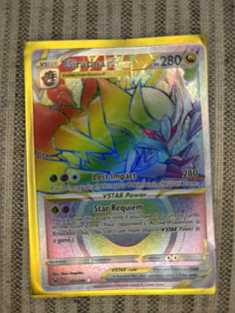 Giratina VStar 201/196 Rainbow Secret Rare Lost Origin Pokemon TCG NM