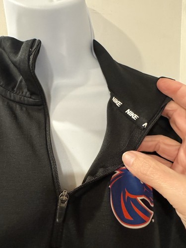 Nike Boise State Broncos Golf Sweatshirt Womens Sz Small Black Quarter Zip E1.2 - Picture 3 of 9