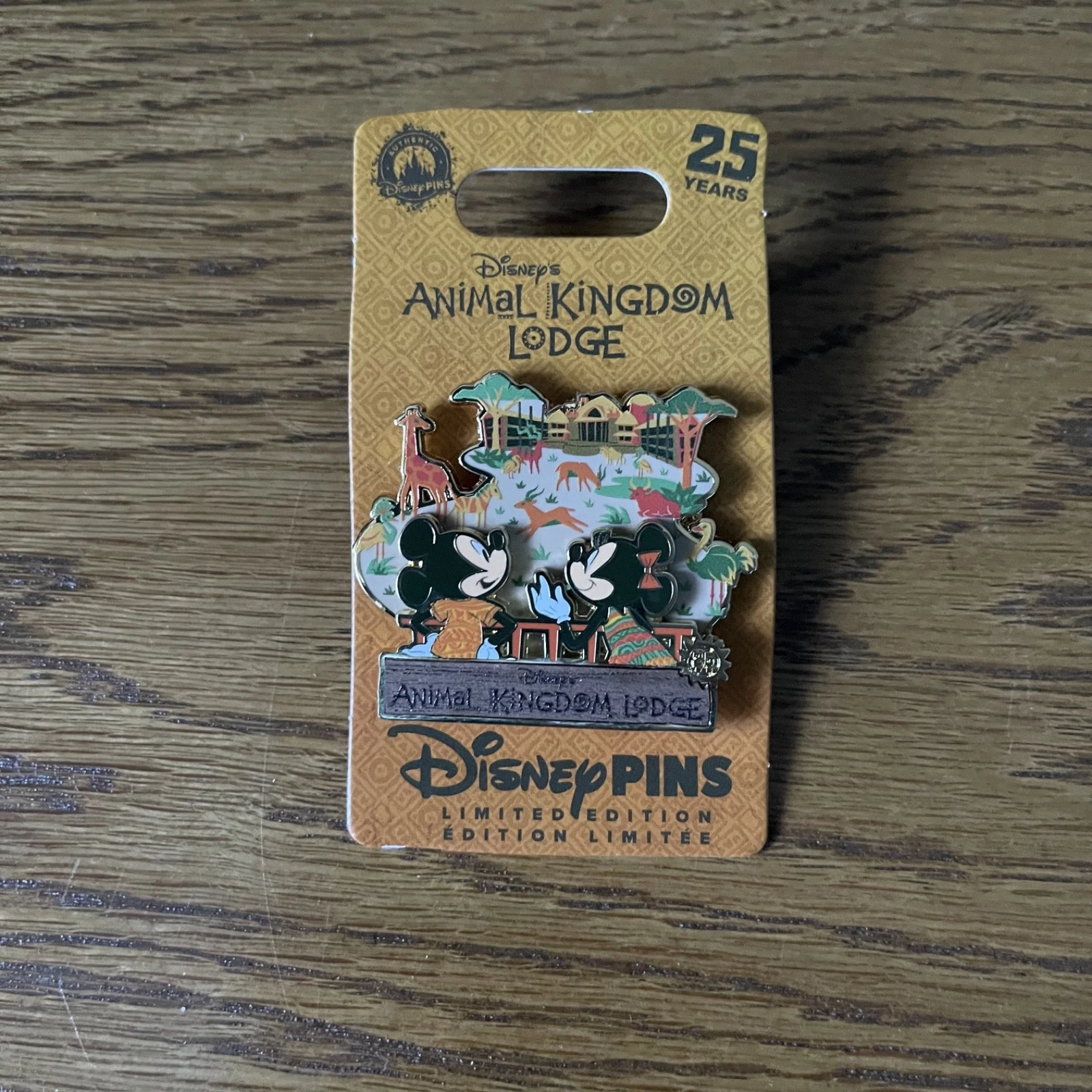 2026 Disney World Animal Kingdom Lodge 25th Anniversary Pin LE 2500 NOC
