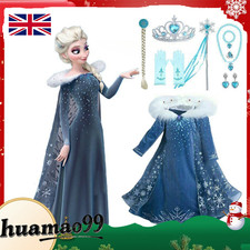 Frozen 2 Elsa Dress Up Girls Fancy Cosplay Kids Costume Party Outfits Christmas