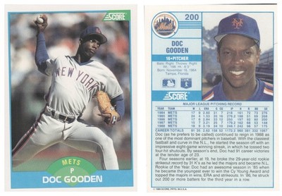 1989 Score #200 DOC GOODEN New York Mets NM | eBay