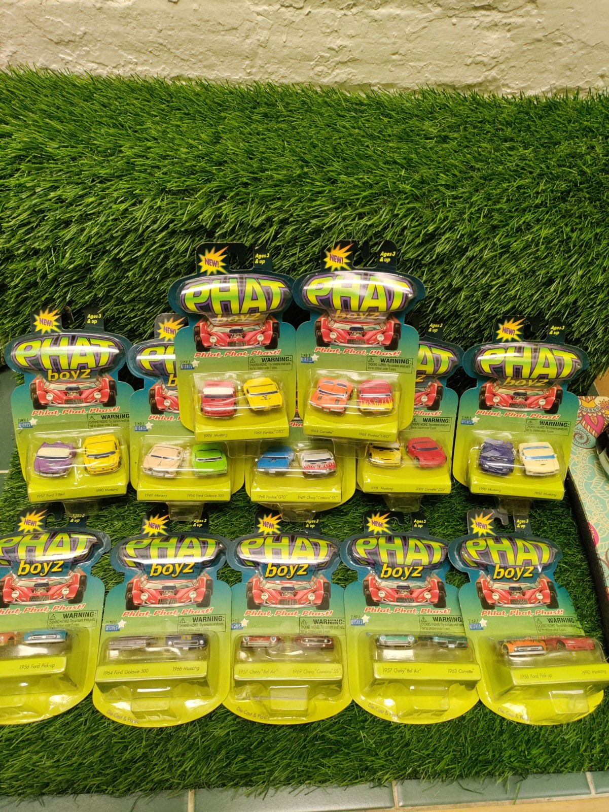 Phat Boyz 2002 Lot of 12 Packages Diecast Cars (24 Cars Total) New In Package