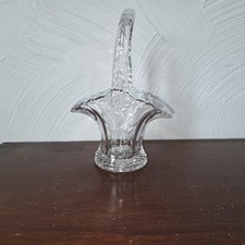 Vintage Duncan  Miller Etched Glass Bride's Basket. Excellent Condition Glass