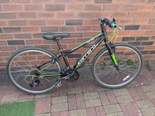 Carrera Abyss 24" Unisex Junior Hybrid Bike Wheels Black/Green, 13" Frame