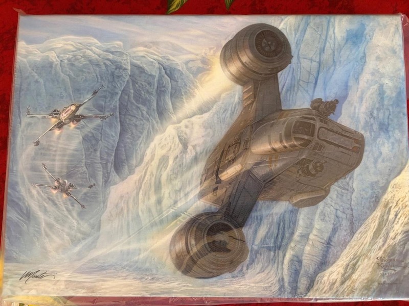 Sealed  Thomas Kinkade  Star Wars Cold Pursuit   14" x 10" Canvas Wrap
