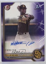 2022 Bowman Paper Prospect Purple Border 30/250 Henry #PPA-HH Auto 13nz